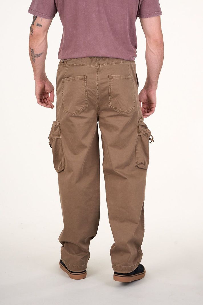 Pantalon cargo Twill procesado Relaxed Café wi4755 Polemic-3