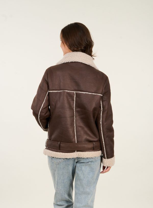 Chaqueta Biker chiporro aviadora mujer Polemic-3