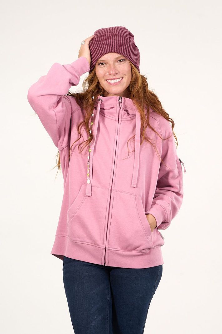 Poleron franela full zipper procesado Rosa VW7715 Polemic-0