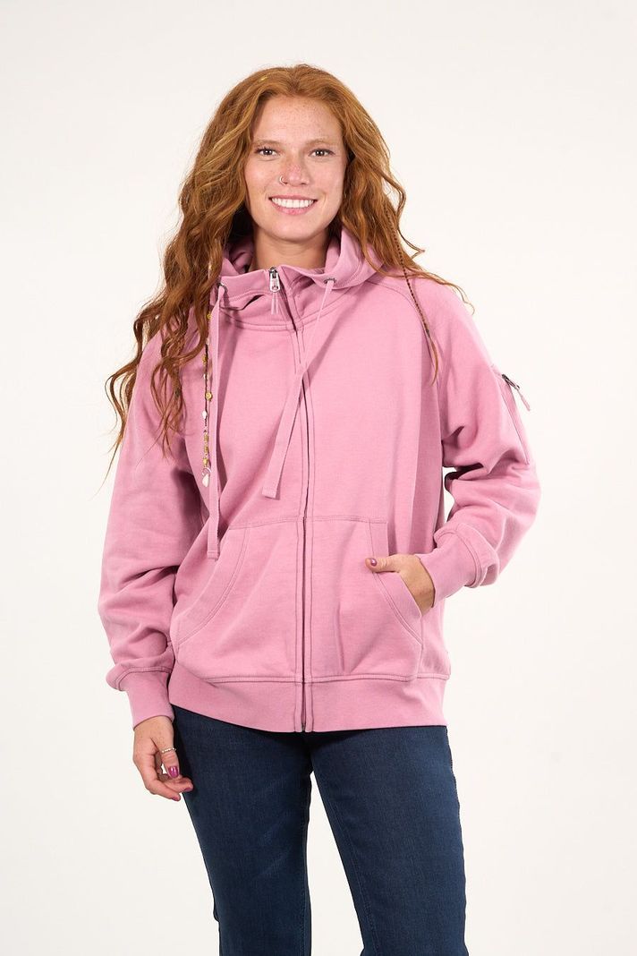 Poleron franela full zipper procesado Rosa VW7715 Polemic-1
