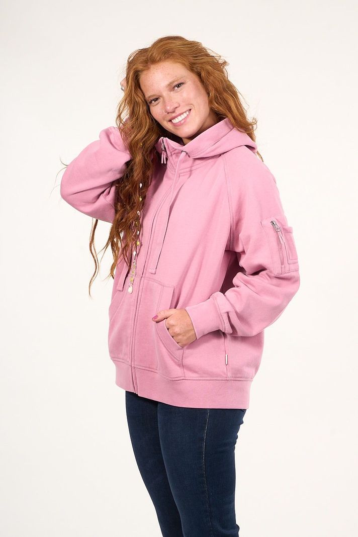 Poleron franela full zipper procesado Rosa VW7715 Polemic-2