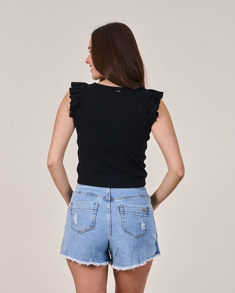 Polera Rib con vuelos y recogido VS1723 - Polemic Girl-3