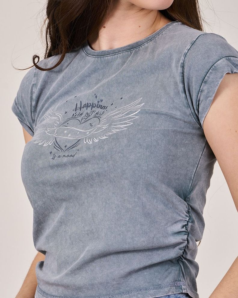 Polera procesada estampado Glitter - Polemic Girl-1