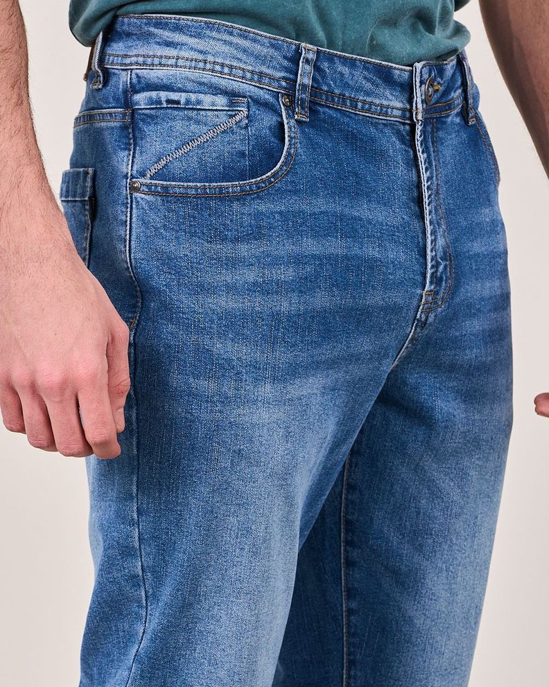 Jeans Azul procesado Slim Fit 4747 Polemic-4