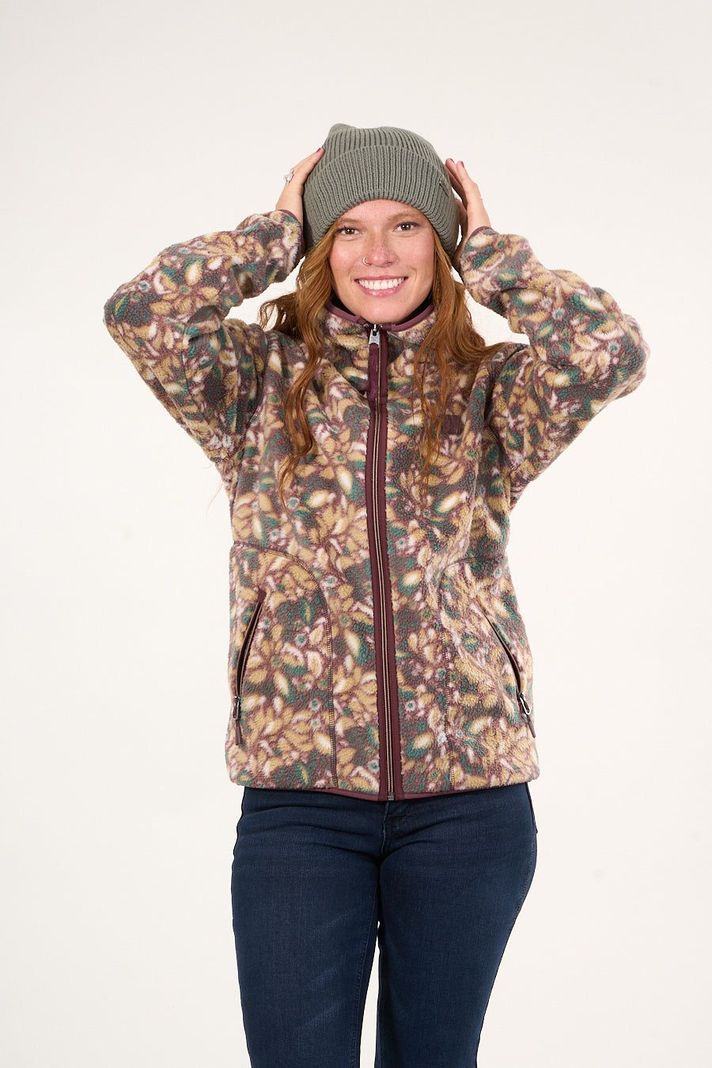 Poleron polar full print look sherpa Ciruela mujer Polemic-0