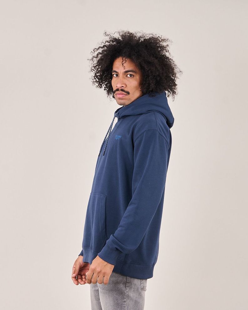 Poleron Oversized Fit Snow Washed Azul Marino Polemic-3