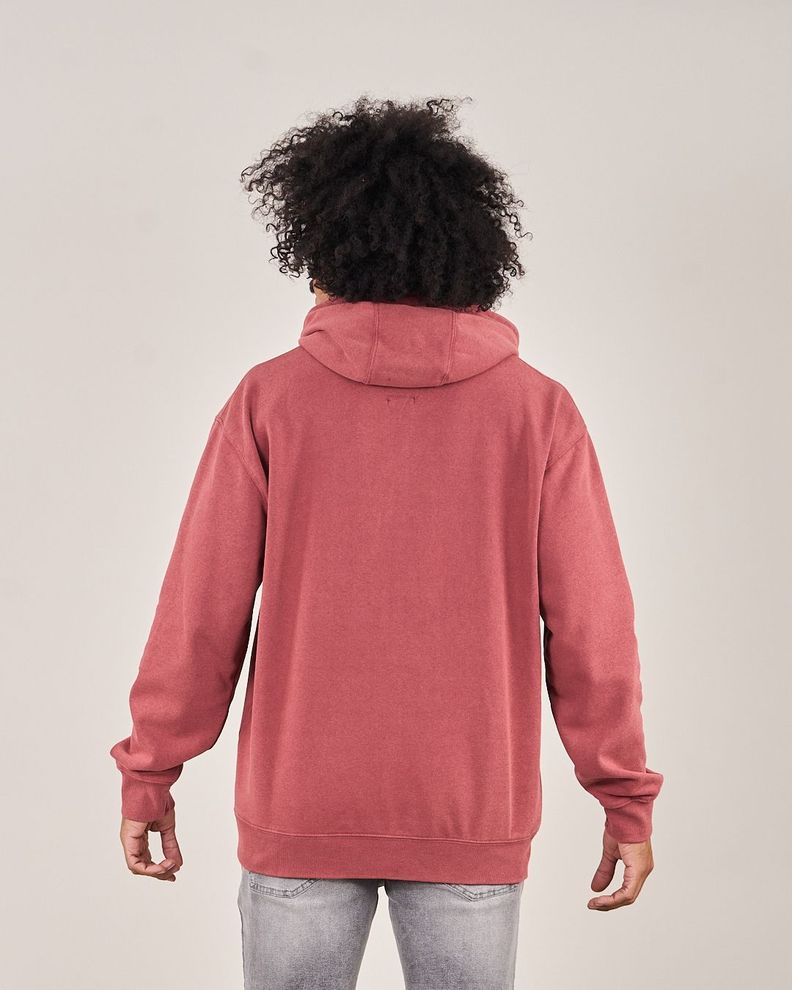 Poleron Oversized Fit Snow Washed Rojo Polemic-3