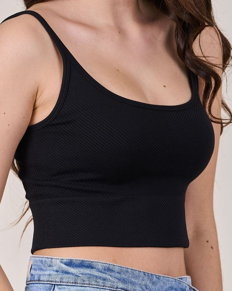Polera Crop tejido diagonal VS1710 - Polemic Girl-1