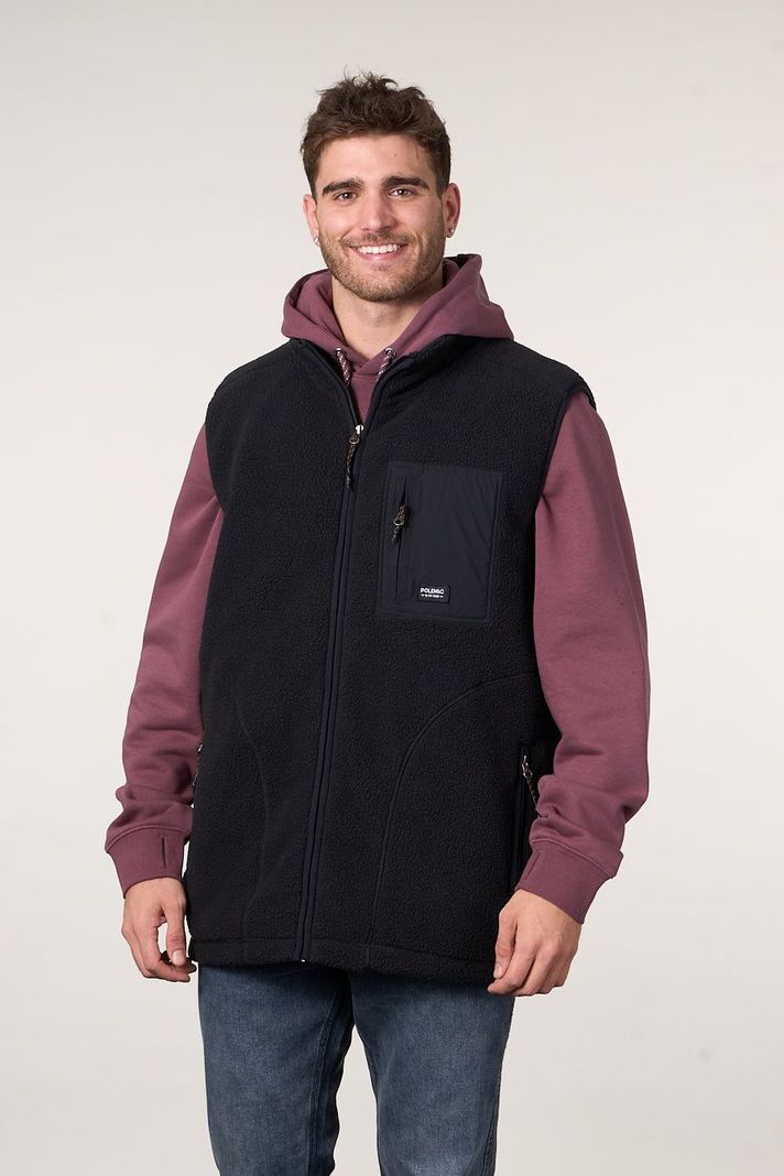Poleron sin mangas Mini sherpa full cierre 8714 Polemic-2