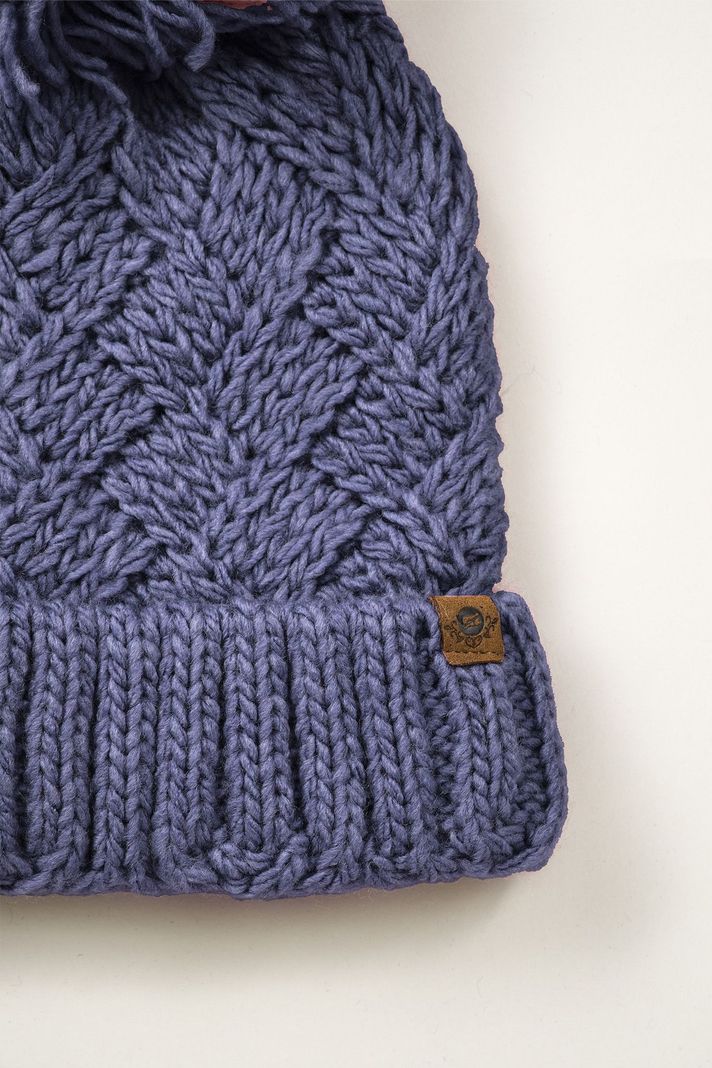 Gorro de lana mujer con pompon Polemic-1