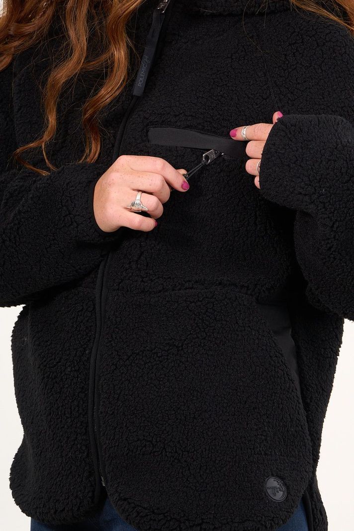 Poleron Sherpa mujer Full zipper y capucha  VW8765 Polemic-3