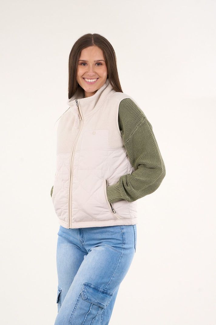 Polar sin mangas look sherpa con acolchado Crudo mujer Polemic-0