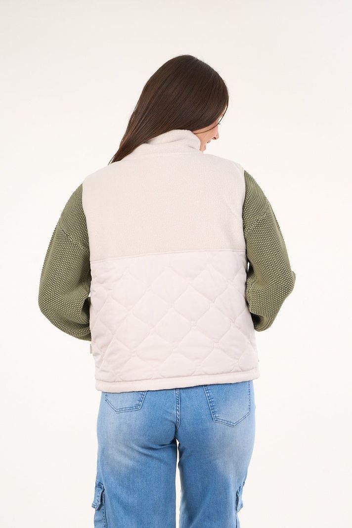Polar sin mangas look sherpa con acolchado Crudo mujer Polemic-2