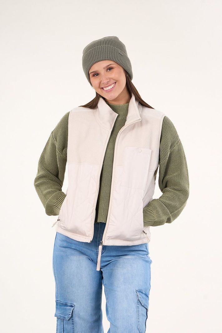 Polar sin mangas look sherpa con acolchado Crudo mujer Polemic-4