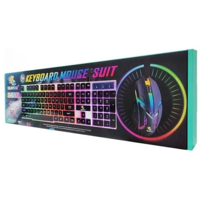 Kit Teclado Mouse Gamer Rgb Yelandar Jx-kt288 Membrana Luces-1
