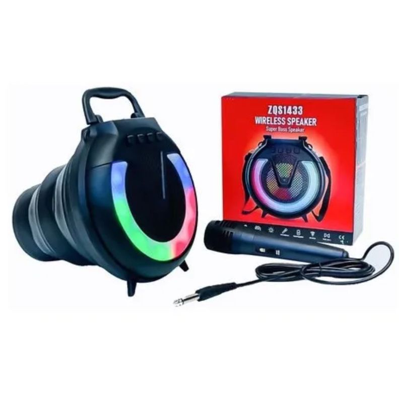 Parlante Bluetooth Karaoke Con Microfono Y Luces Rgb-1