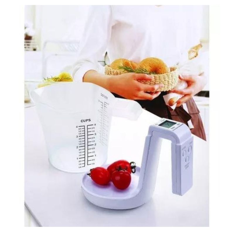 Balanza Digital Cocina Con Jarra Taza Medidora Pesa 3kg-1