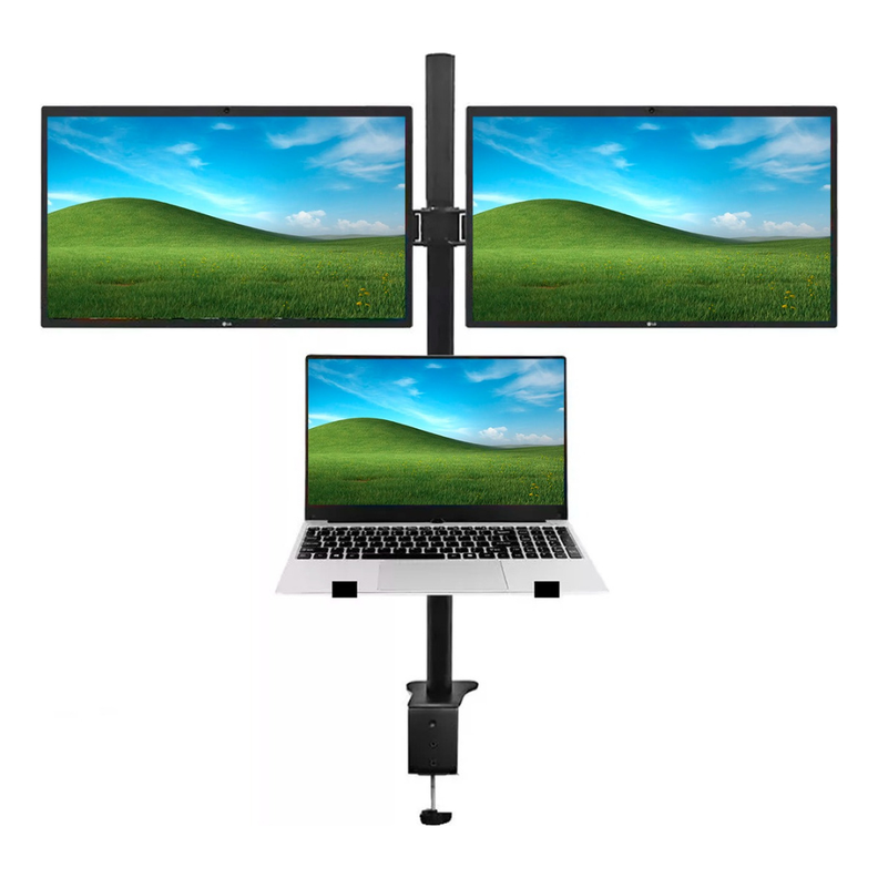 Soporte Escritorio Monitor Notebook Triple 10-32 Brazo Aspor