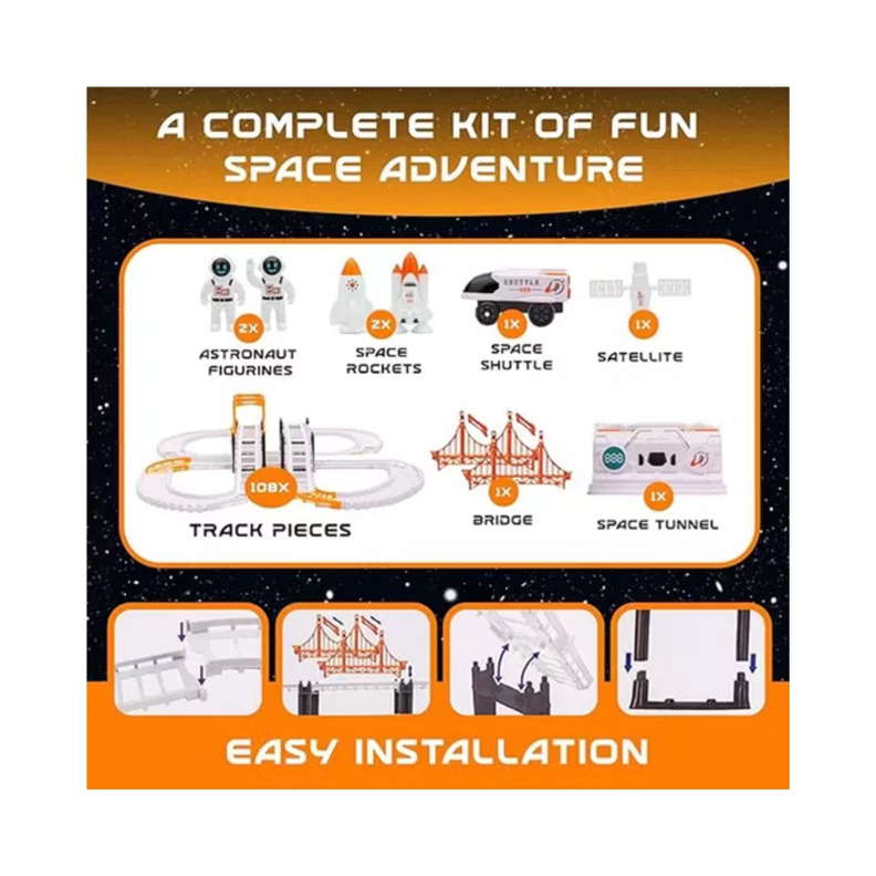 Pista De Autos Espacial Astronauta Juego Para Niños 31 Pcs-1