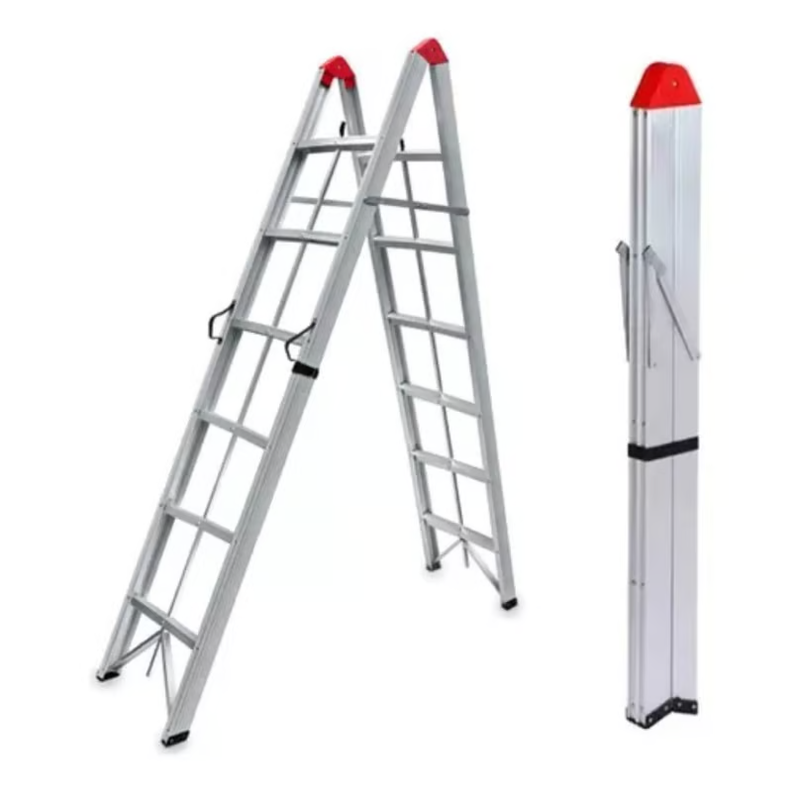 Escalera Plegable Aluminio 6 Escalones Tipo Tijera 150kg-0