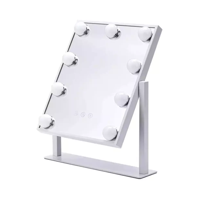 Espejo Tocador Maquillaje Hollywood Mirror 9 Led Usb 3 Modos Blanco-0