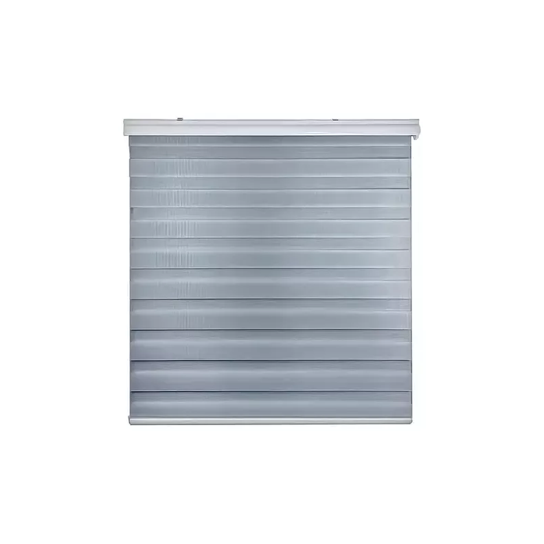 Cortina Roller Duo Zebra Día Y Noche 100 X 200 Gris-0