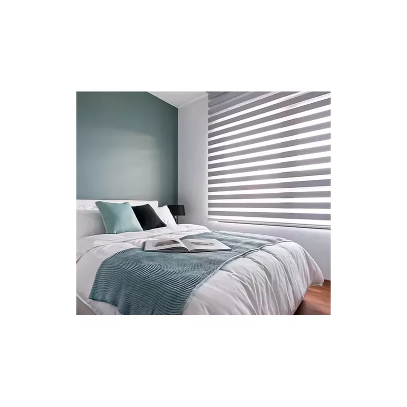 Cortina Roller Duo Zebra Día Y Noche 100 X 200 Gris-1