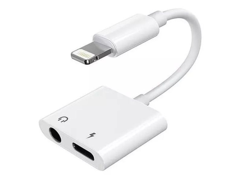 Adaptador Lightning A Aux Y Lightning Compatible Con iPhone-0