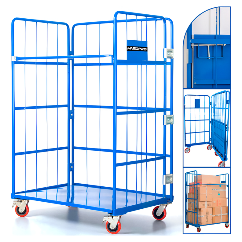 Carro Picking Para Bodega Plegable Acero 500kg