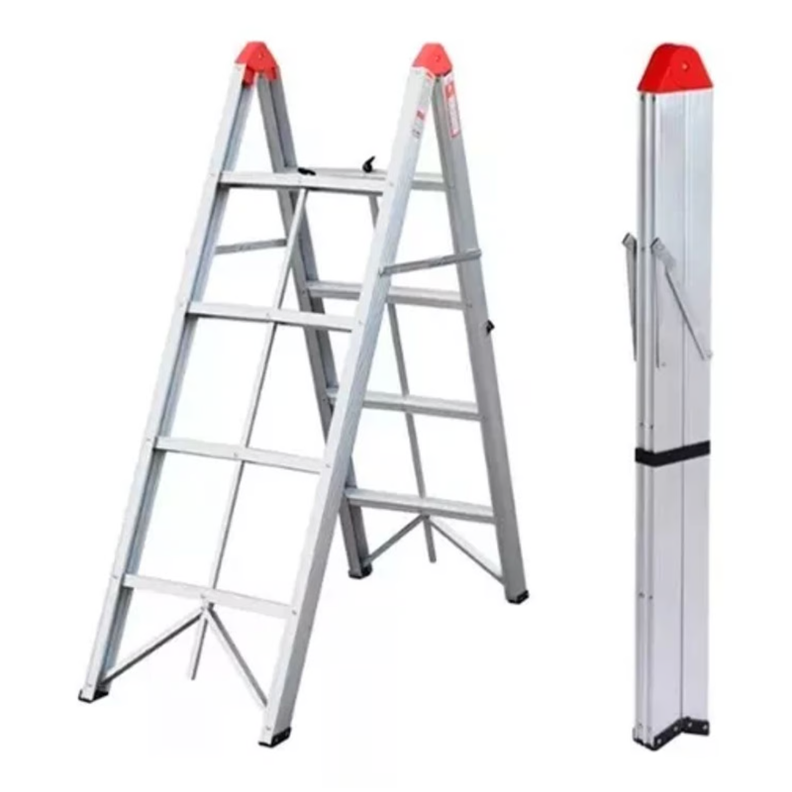 Escalera Plegable Aluminio 4 Escalones Tipo Tijera 150kg-0