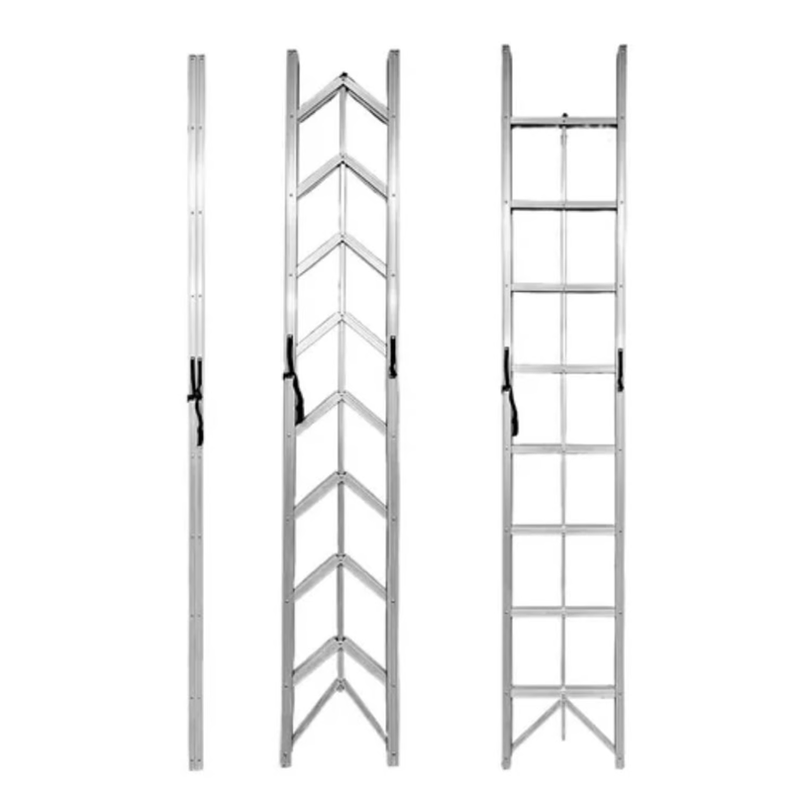 Escalera Plegable Aluminio 8 Escalones Tijera 150kg-0