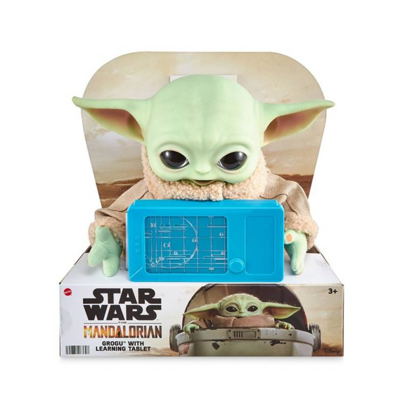 Peluche Grogu con tablet - The Child Star Wars - Mattel-0