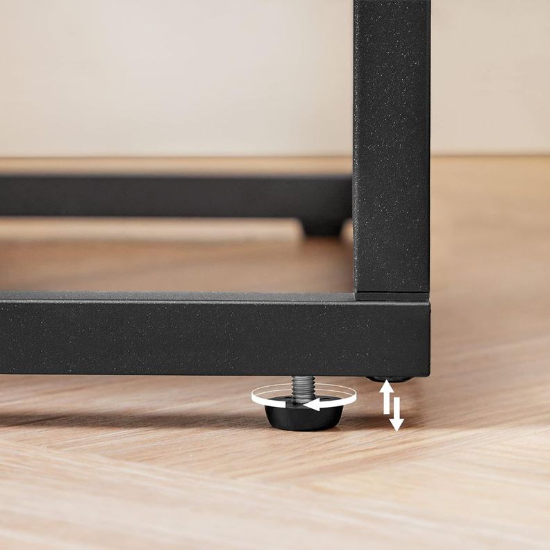 Mesa Lateral Auxiliar Velador Madera y Vidrio Bettna-5