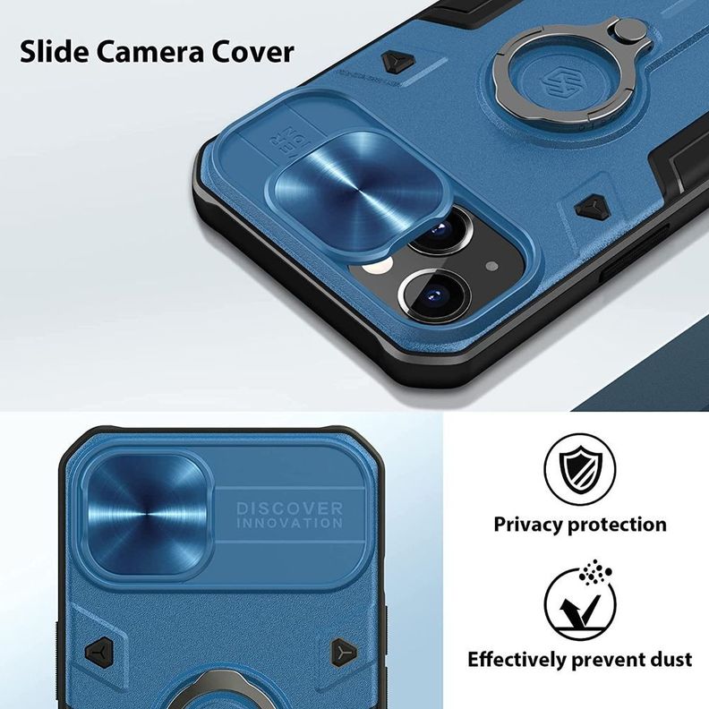 Carcasa Antishock Armor Azul + Lámina Compatible iPhone 13-3