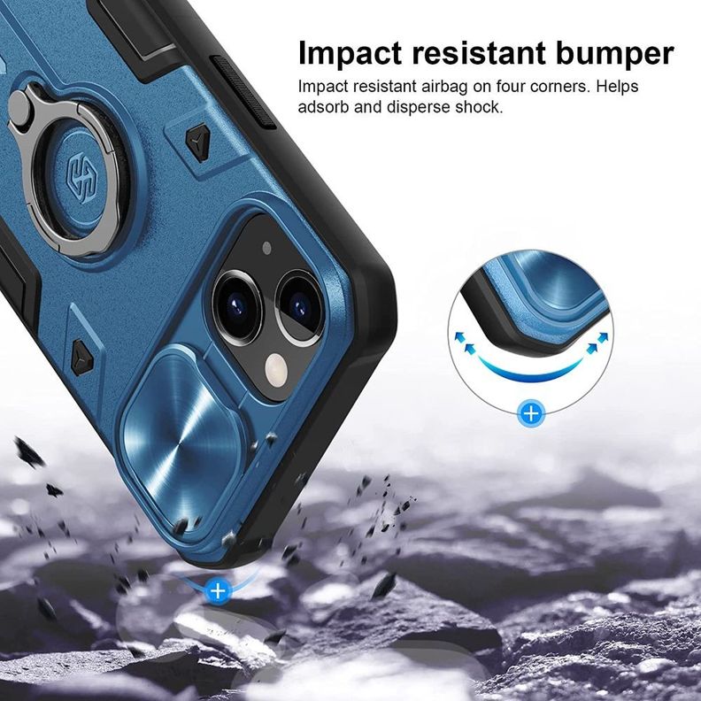Carcasa Antishock Armor Azul + Lámina Compatible iPhone 13-6