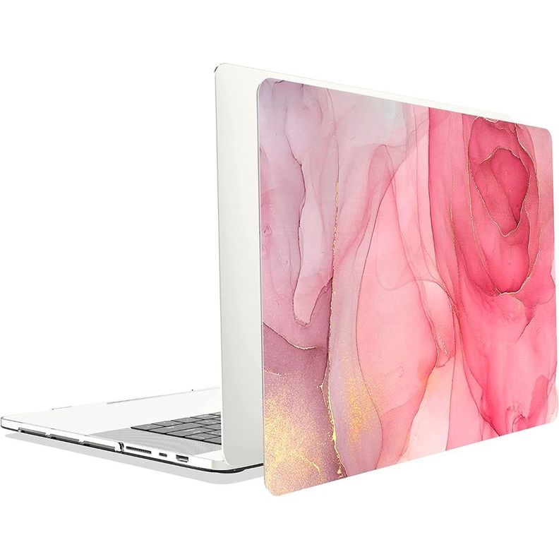 Carcasa Protector Compatible con MacBook Air 13 Pink Marble-1