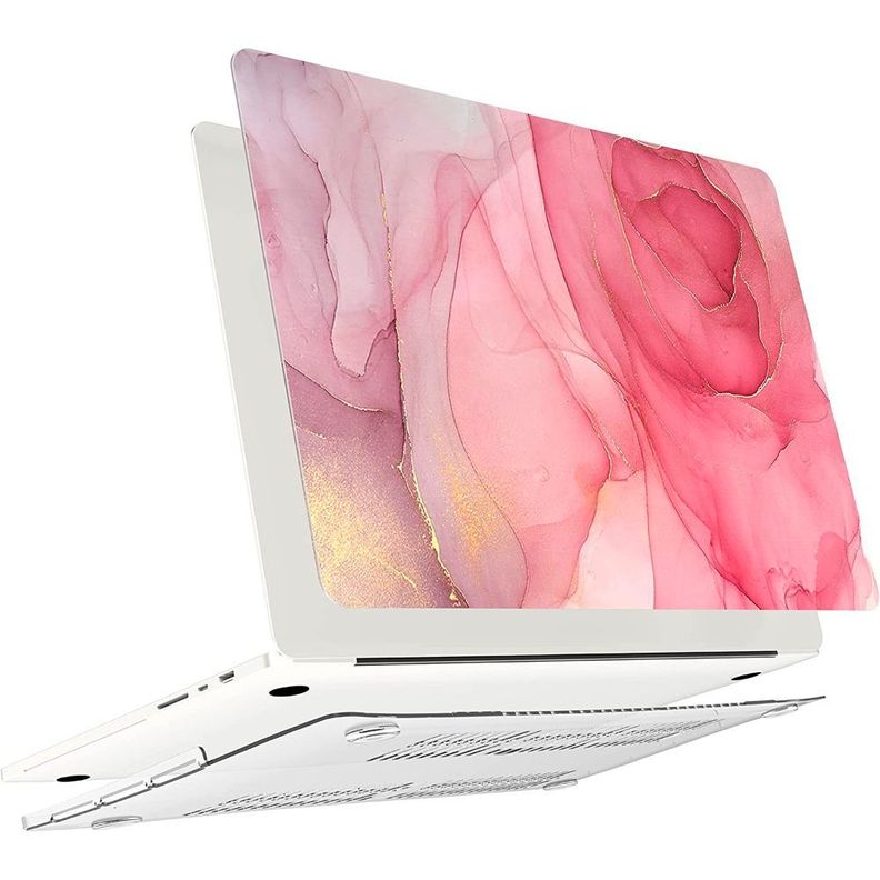 Carcasa Protector Compatible con MacBook Air 13 Pink Marble-2