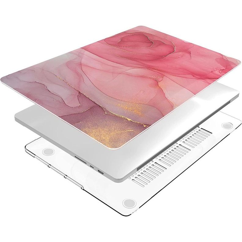 Carcasa Protector Compatible con MacBook Air 13 Pink Marble-3