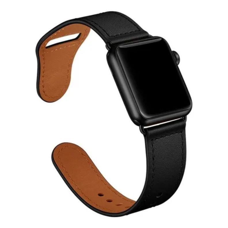 Correa Compatible c/ Apple Watch Cuero 38/40mm Negro-0