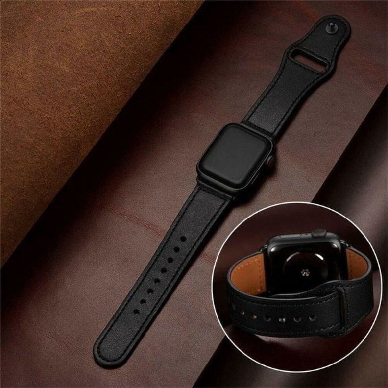 Correa Compatible c/ Apple Watch Cuero 38/40mm Negro-7