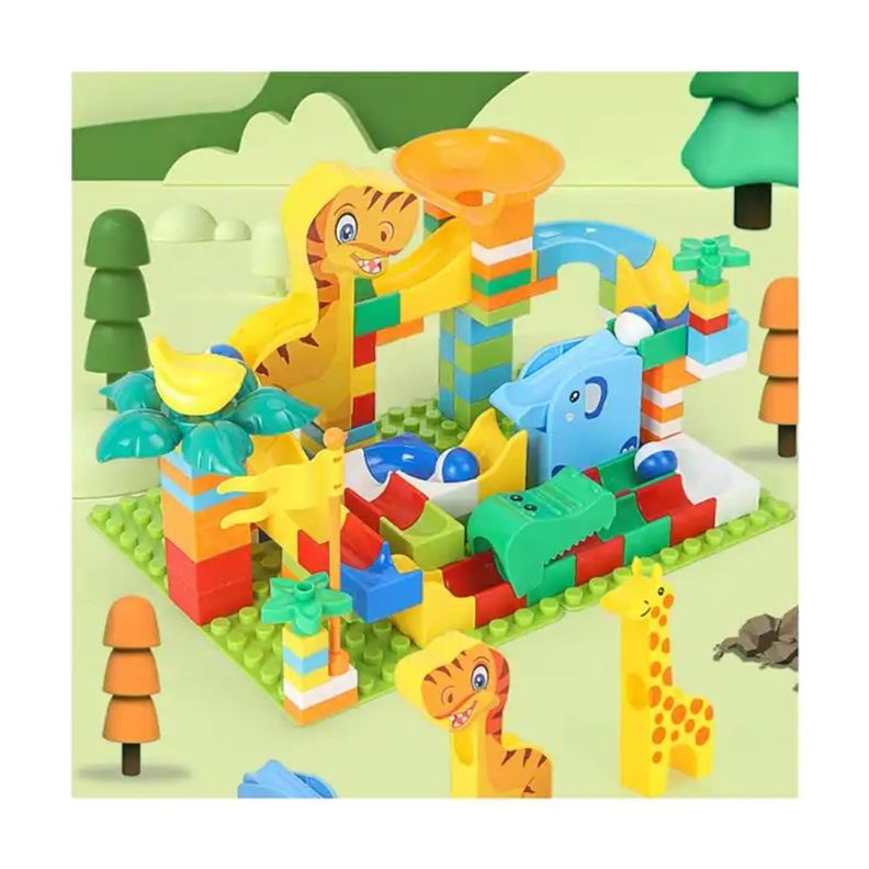 Juego de Bloques de Construcción Jungla con Toboganes 200 Pz-2