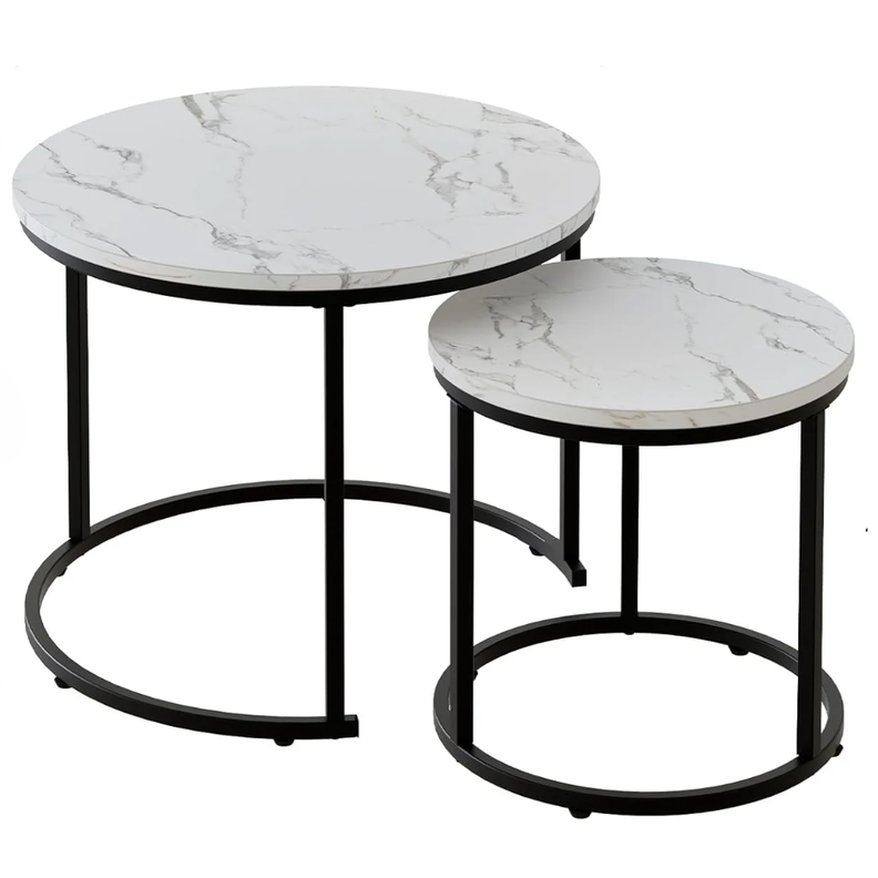 Set Mesas de Centro Nido Marmolada Tivoli Negro [ 1 ]