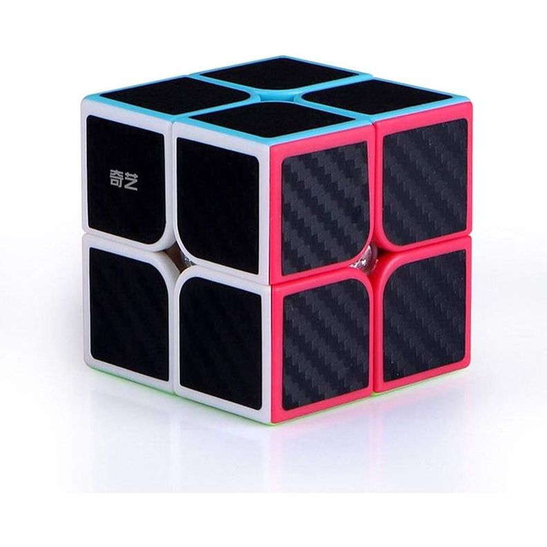 Cubo Rubik Qiyi 2x2 Fibra de Carbono Speedcube-0