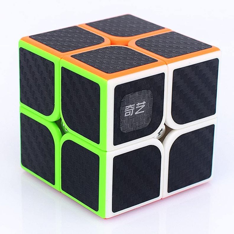 Cubo Rubik Qiyi 2x2 Fibra de Carbono Speedcube-1