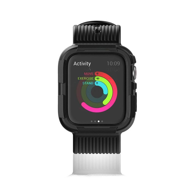 Correa + Carcasa Compatible con Apple Watch Negro 42/44mm-0