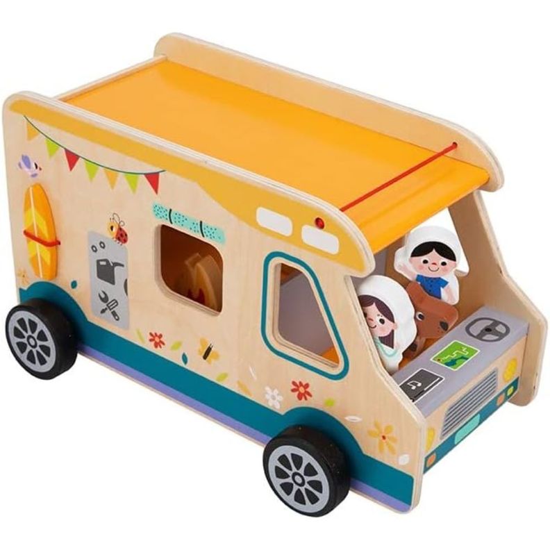 Juego Caravana de Camping Juguete de Madera 13 piezas-2