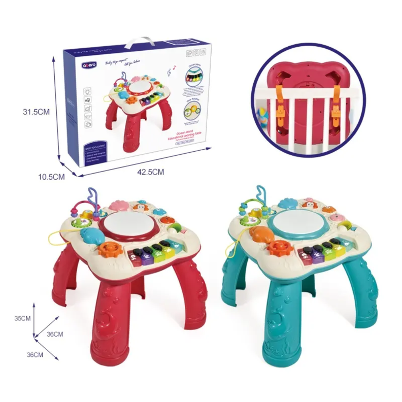 Mesa de Aprendizaje Musical Juguete Didáctico Azul-4
