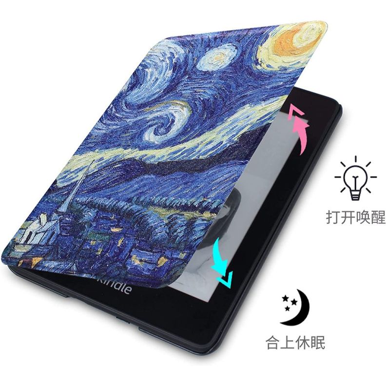 Funda + Lámina Para Kindle Paperwhite 4/998 Noche Estrellada-2