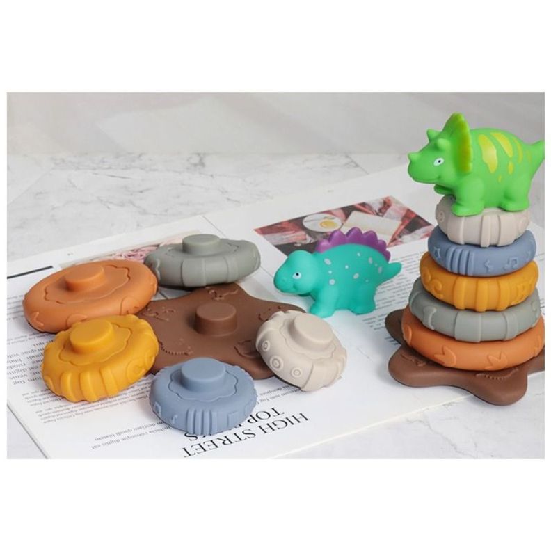 Torre Dinosaurio Juguete Didáctico Apilable 7pcs-3
