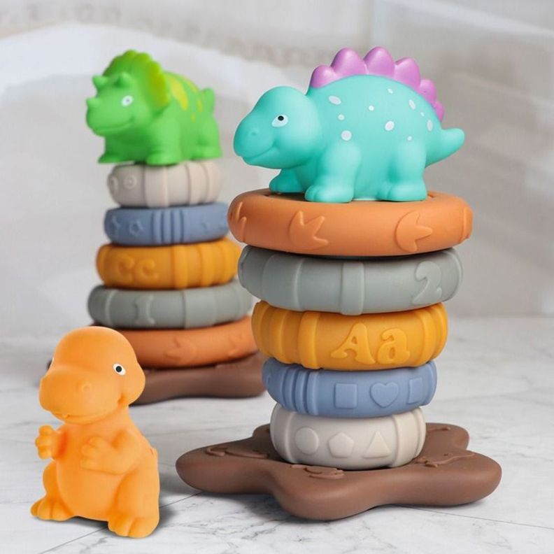 Torre Dinosaurio Juguete Didáctico Apilable 7pcs-4